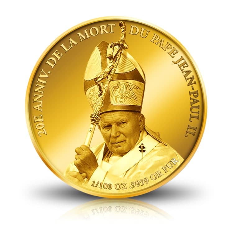 Jan Paweł II – 20. rocznica śmierci – złota moneta 2025